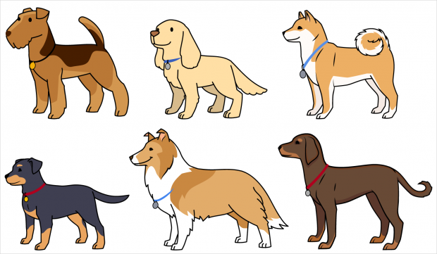 Fun Science Toons, some of the dog characters